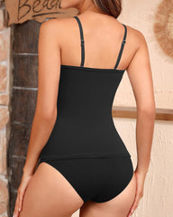 Sunnylia - Women's Bandeau Bikini Swimsuits 2 Piece Strapless Tummy Control Bathing Suit