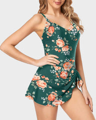 Sunnylia - Women's Tummy Control Slim Fit One Piece Swimsuit