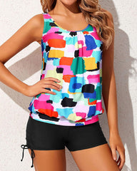 Sunnylia - Tankini Swimsuits for Women 2 Piece Bathing Suits Tops with Boyshorts